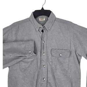 Five Brother Shirt Mens M Tallman Gray Flannel Button Down Work RN14372 USA Made